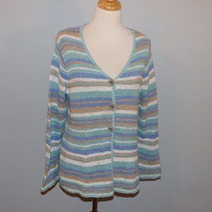 Cotton Country by Parkhurst Front Button Lightweight Cardigan Size S/P EUC